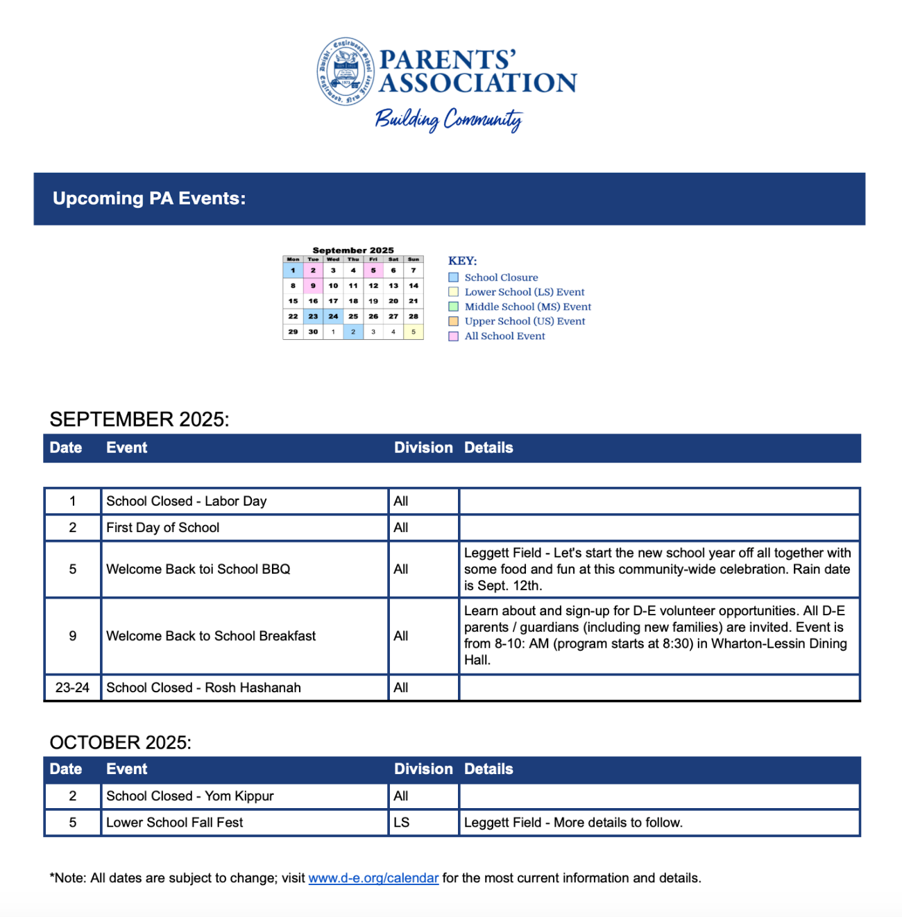 November 2024 PA Calendar